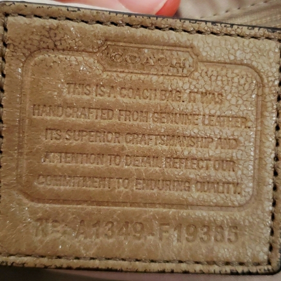 COACH Kristin Pinnacle Leather Tote in Tan Shimmer F19385 - Picture 7 of 14